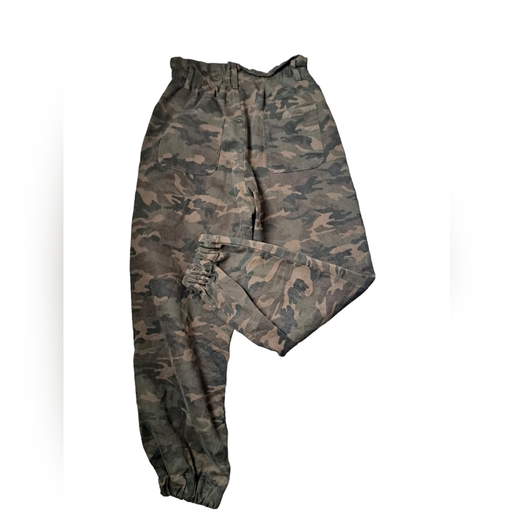 Vici Dime A Dozen Jogger Pants Size Small Camo Elastic Waist Pockets coastal S - Picture 2 of 10